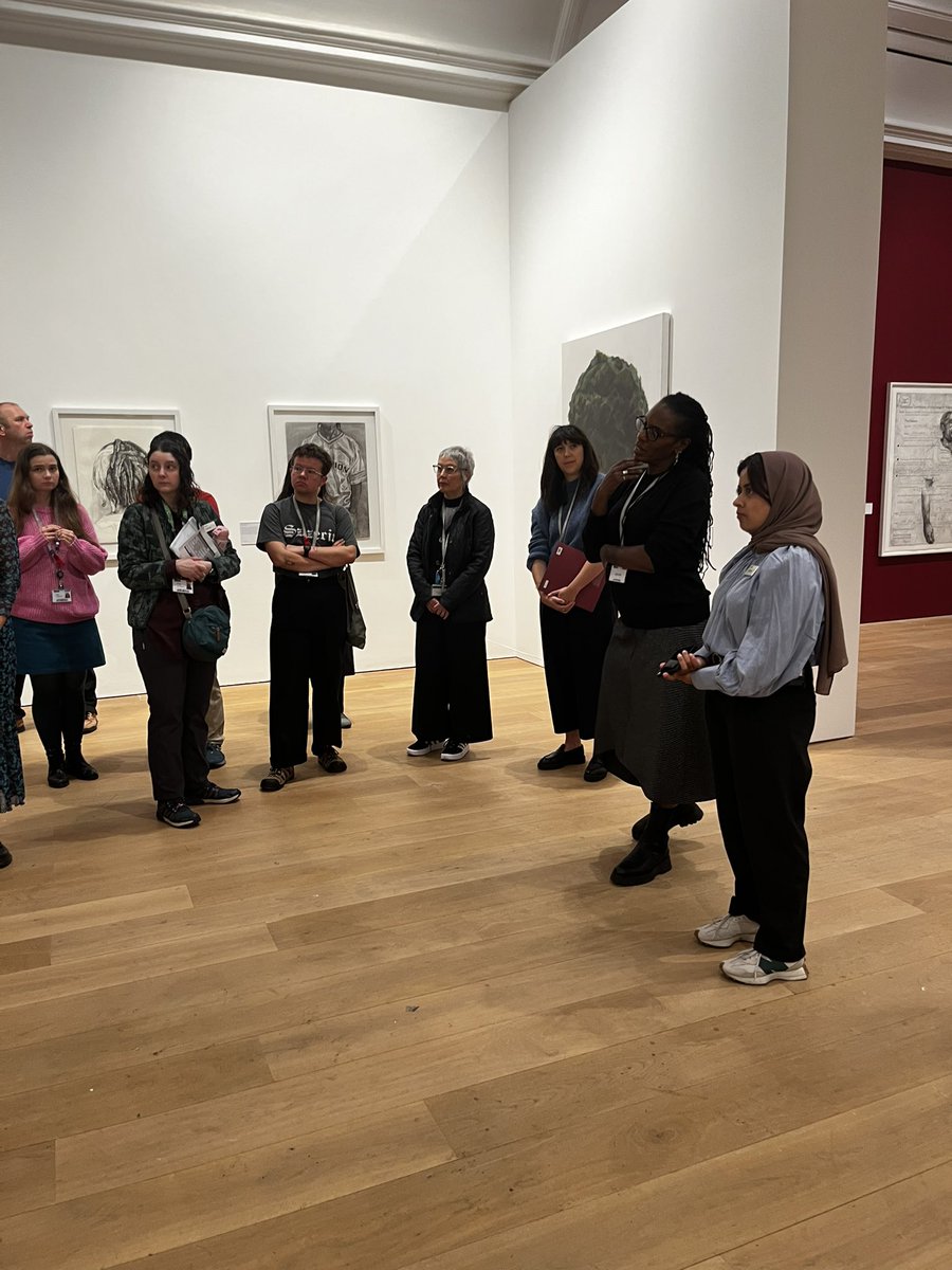 WhitworthArt's tweet photo. Fascinating introduction by artist, Barbara Walker this morning to the gallery team at the Whitworth, ahead of her exhibition Barbara Walker: Being Here, which opens on Friday 4 October. https://t.co/NRsINRQqck