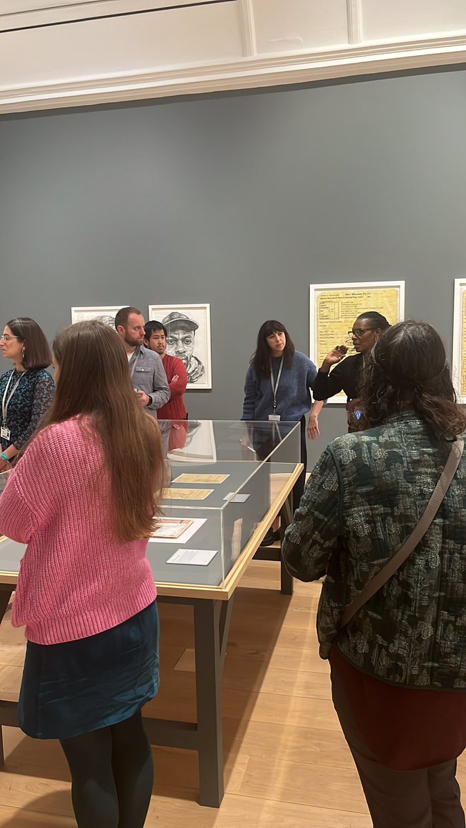 WhitworthArt's tweet photo. Fascinating introduction by artist, Barbara Walker this morning to the gallery team at the Whitworth, ahead of her exhibition Barbara Walker: Being Here, which opens on Friday 4 October. https://t.co/NRsINRQqck