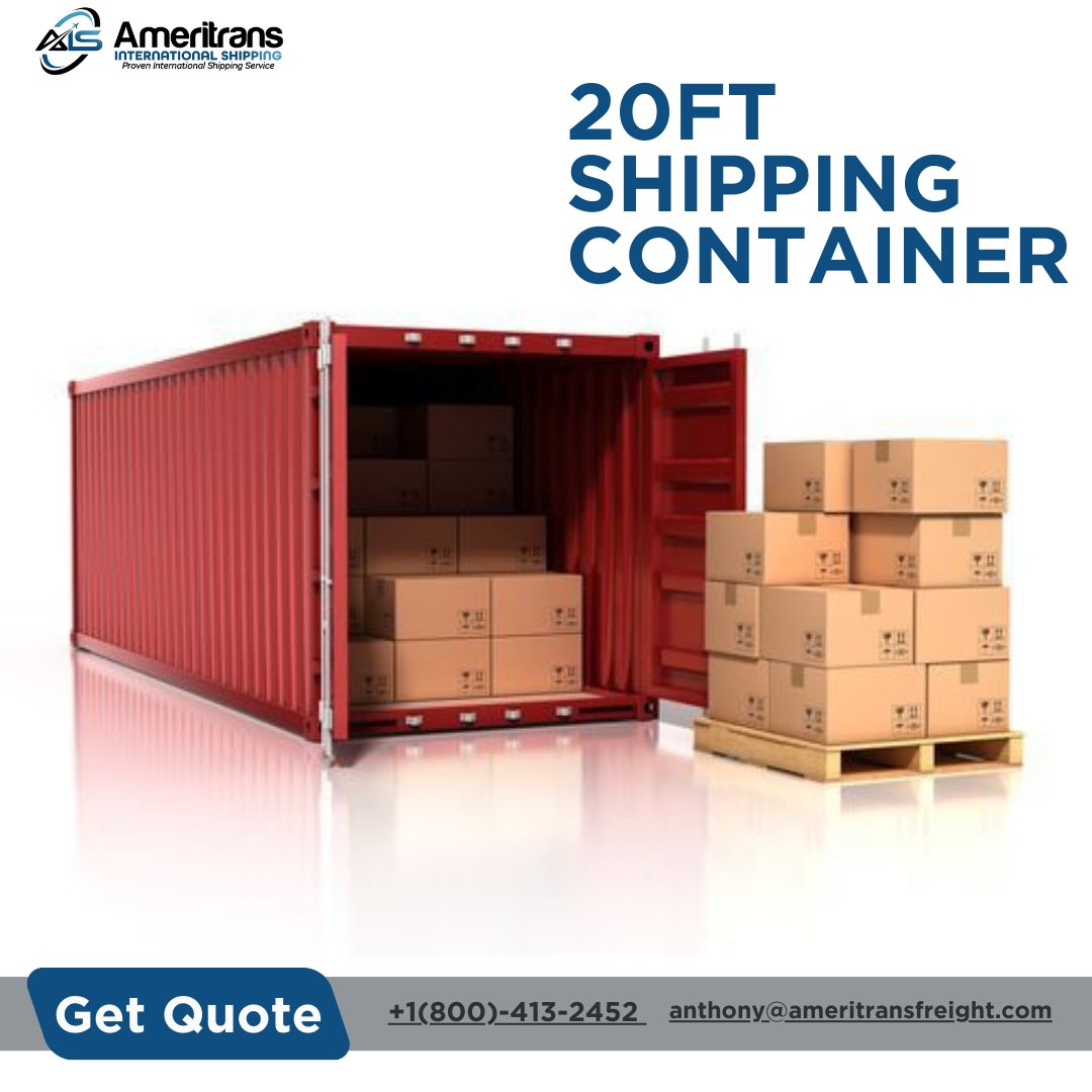 AmeritransI's tweet photo. Did you know the type/size of a shipping container is a major factor affecting the overall shipping cost?
The most common sizes are either 20ft or 40ft containers

#shippingcontainers #containersize #internationalshipping https://t.co/2u8aZKQzts