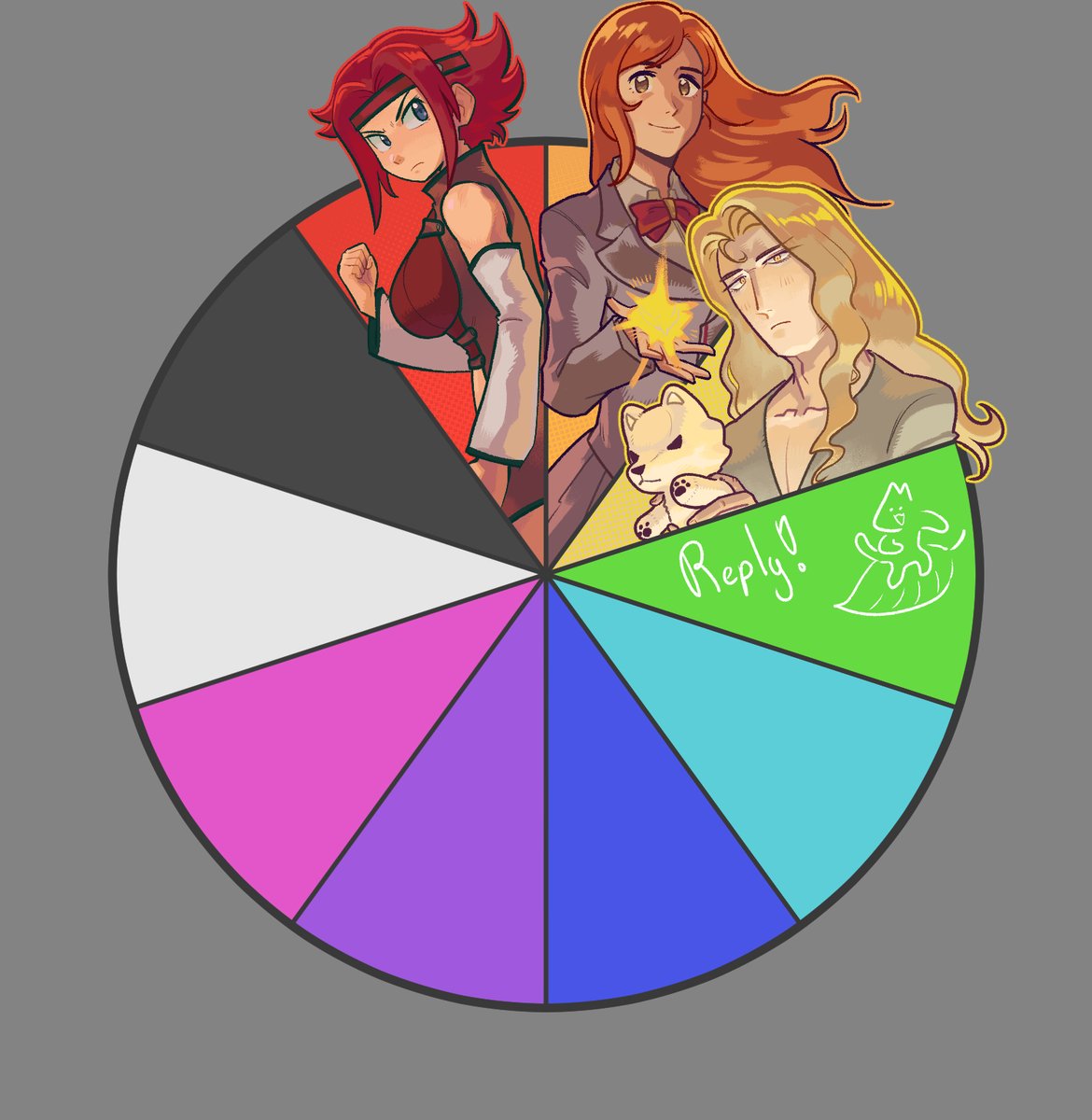 And for yellow we have Alucard!🐺 Time for green🍃Send me any green characters!