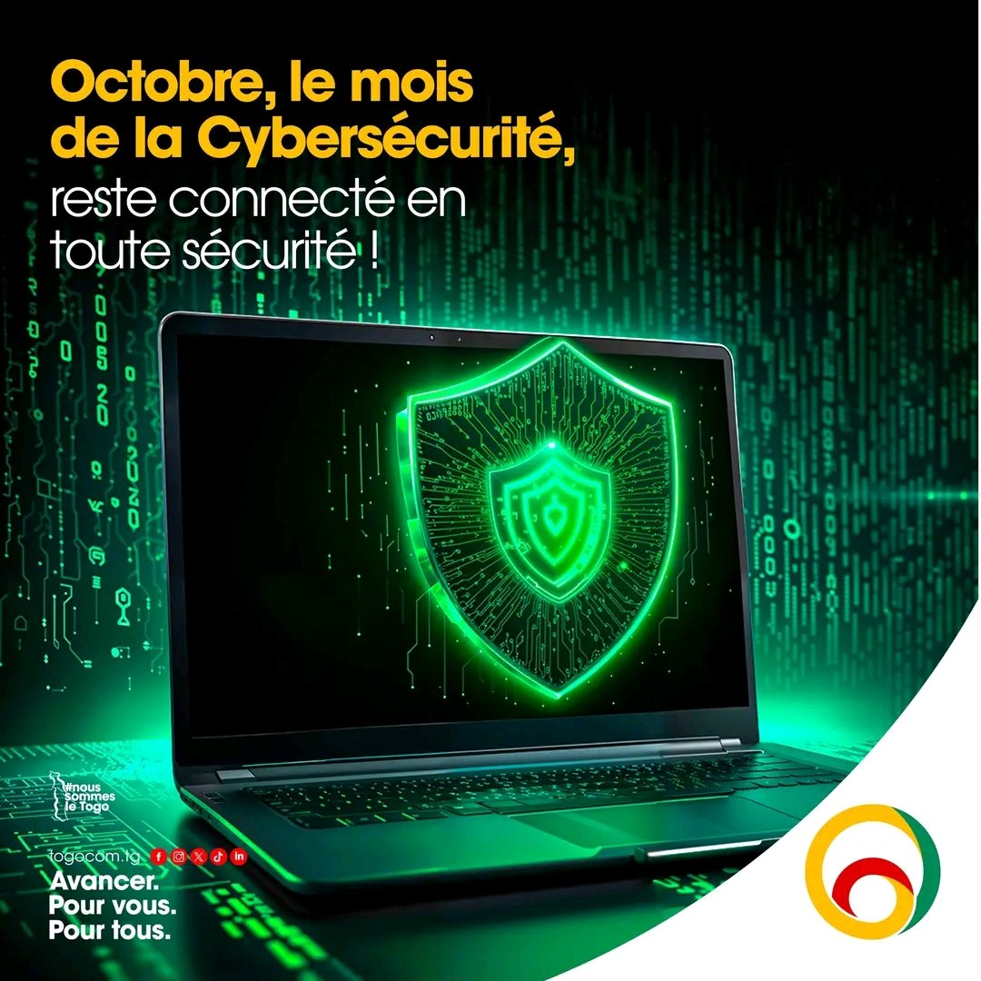 YasTogo's tweet image. Octobre🤩, le mois de la cybersécurité, est là pour rappeler l&apos;importance de rester vigilant en ligne.✨😇
 Vos informations personnelles méritent d&apos;être sécurisées.🔒✨

Restez vigilant en ligne et protégez vos données !💻🔒 

#Togocom #CyberSécurité #ProtectionNumérique