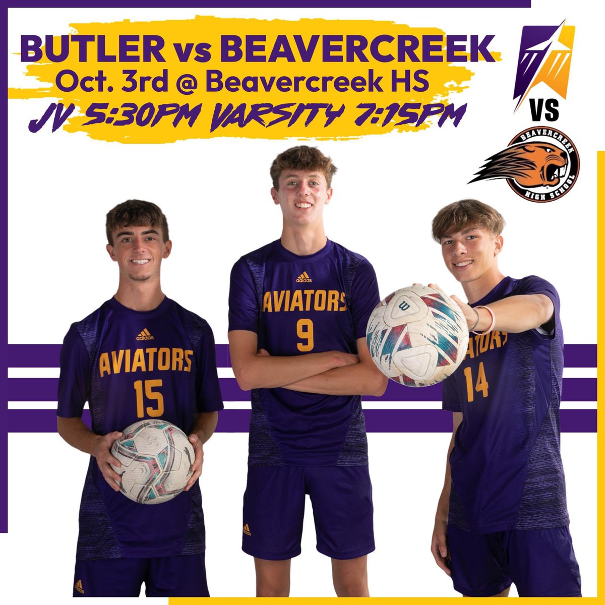 ⚽️ It’s GAMEDAY!!
👨🏻‍✈️ Captains- Taylor // Caldwell // Emrick
⌚️ 7:15pm
🆚 Beavercreek 
🏟️ BHS-Frank Zink Field
1168 Fudge Dr, Beavercreek, OH 45434
🎟️ events.hometownticketing.com/organization/d…
☀️ Mid 60°’s
 #WeAreAviators