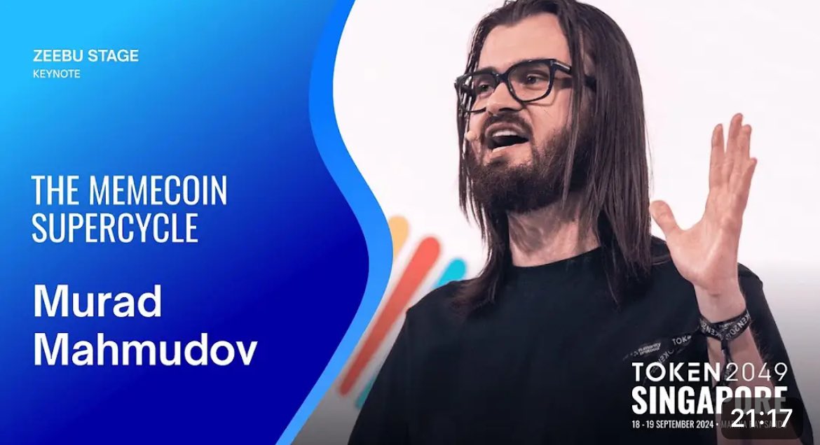 Ini adalah keynote tergila &amp; terkeren yang pernah saya tonton. Presented by <a href="/MustStopMurad/">Murad 💹🧲</a> di Token2049 Singapore.

Disini dia jelasin Meme>Altcoin &amp; kenapa Altcoin jadi pecundang di cycle ini.

Gila ini sih ma.. keren bgt
Kubikinin rangkumannya ya
A Thread🧵