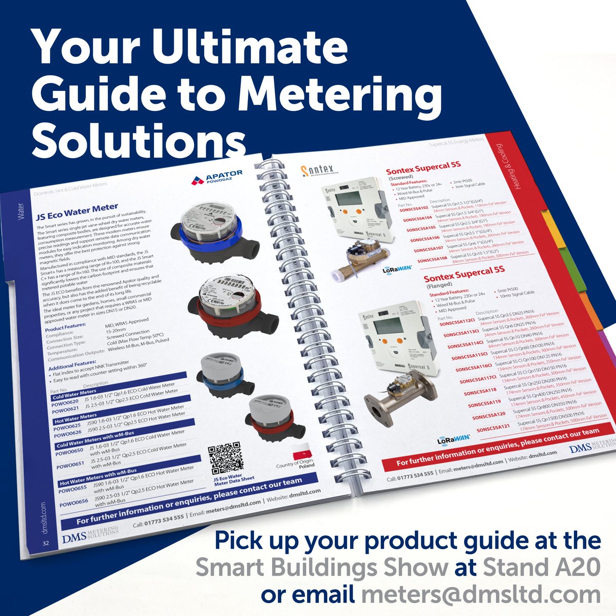 🚨 Our product guide is launching soon! 🚨

Be amongst the first to grab a copy at the Smart Buildings Show.  
Visit us at Stand A20!

Can't make it? Reach out via email 📧meters@dmsltd.com 

#SmartBuildingsShow #ProductGuide #Meters #Controls