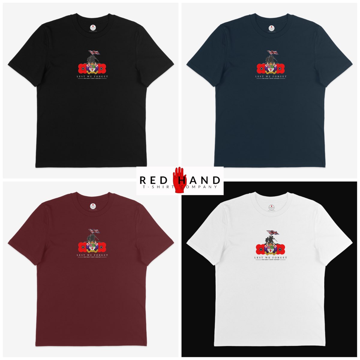 36th Ulster Division Lest We Forget T-shirt 🇬🇧🌹

£5 from each sale is donated to the Poppy Appeal

Available in Black, Navy, Burgundy, White, Blue, Green, Purple, Orange

Unisex

Regular Fit

100% Organic ring-spun Combed Cotton

180gsm.

redhandtshirtcompany.com

Red Hand
