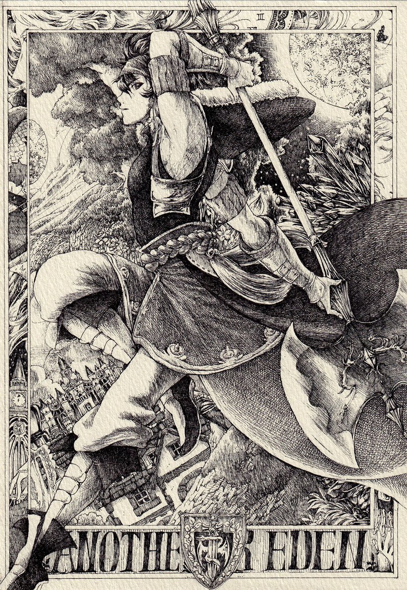 #唐突に5年前の絵を載せる見た人もやる

あなでんに出会ってベネさんと出会った記念すべき時期ですね!
まだこのころは一切カラーがありませんでした。 