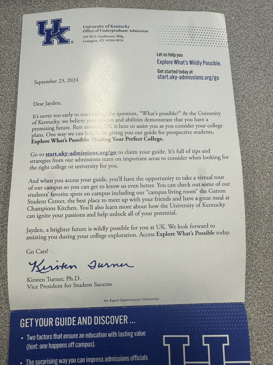 Thank you <a href="/universityofky/">University of Kentucky</a> <a href="/UKAthletics/">Kentucky Athletics</a> for the camp opportunity.