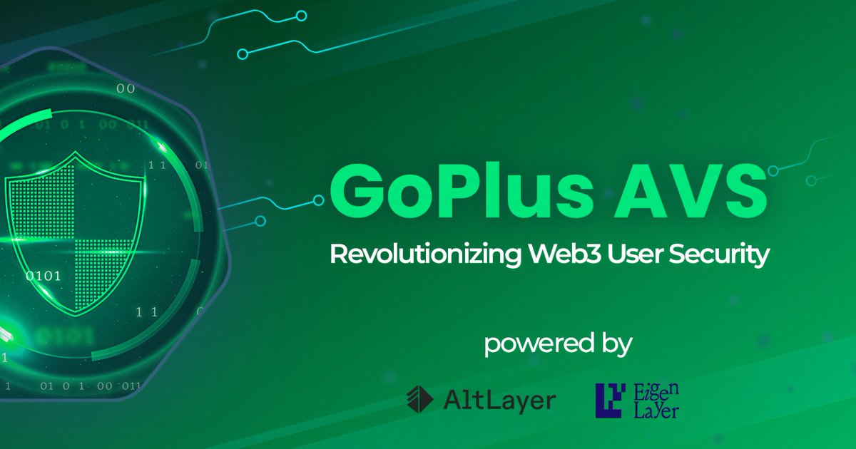 GoPlusSecurity's tweet photo. Stoked to announce that we are among the first to launch an AVS (Testnet) by @alt_layer's Wizard platform!

Our User Security Network will leverage @eigencloud-enabled AVSs to protect every transaction through decentralized execution & verification.

The future of secure Web3 is almost here!