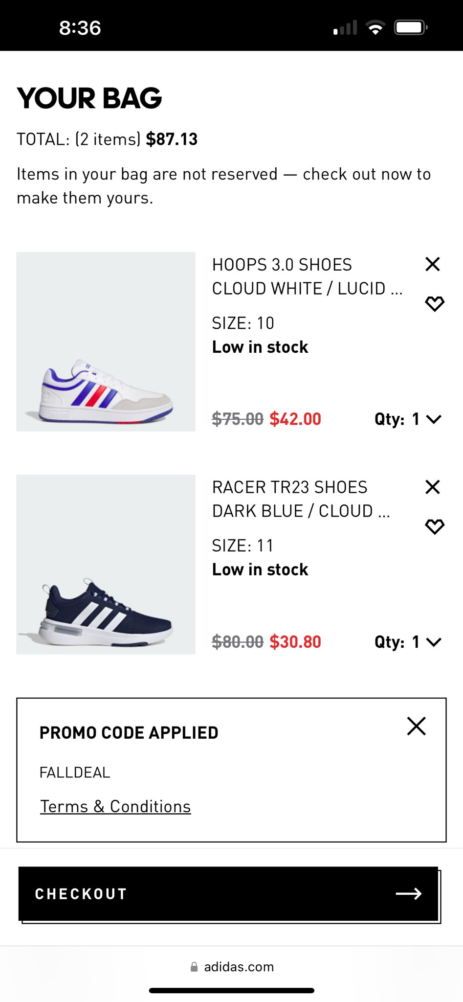 BaseballHistoryNut on X Today at Adidas get 30 off on regular priced items and an extra 30 off on sale items. Exclusions apply. Use coupon FALLDEAL at checkout This is an affiliate