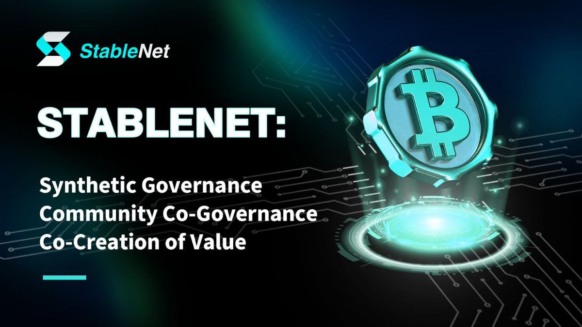 StableNet's tweet photo. Introducing #STABLENET: A platform where Synthetic Governance meets Community Co-Governance.
👏👏 Join us in Co-Creating Value in the decentralized finance space. #STABLENET https://t.co/psCfHM9Cl8