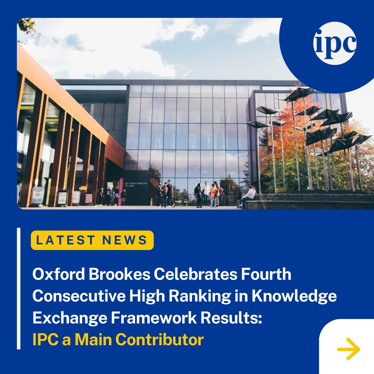 IPC (@ipc_brookes) on Twitter photo In the fourth successive set of <a href="/ResEngland/">Research England</a>'s Knowledge Exchange Framework (KEF) results, <a href="/oxfordbrookes/">Oxford Brookes</a> was placed in the top 40% for working with the public and third sectors and at IPC we are delighted to be one of the main contributors of this work.
ipc.brookes.ac.uk/oxford-brookes… In the fourth successive set of <a href="/ResEngland/">Research England</a>'s Knowledge Exchange Framework (KEF) results, <a href="/oxfordbrookes/">Oxford Brookes</a> was placed in the top 40% for working with the public and third sectors and at IPC we are delighted to be one of the main contributors of this work.
ipc.brookes.ac.uk/oxford-brookes…