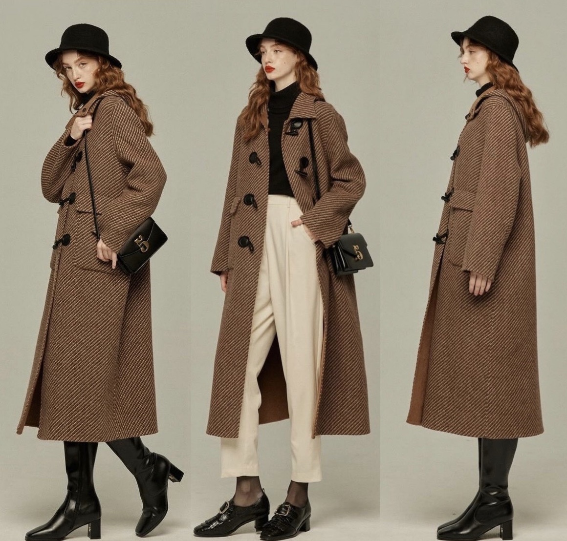 新品 tnewties 《ぺしゃんこになったサンドウィッチ》2WAYウールコート