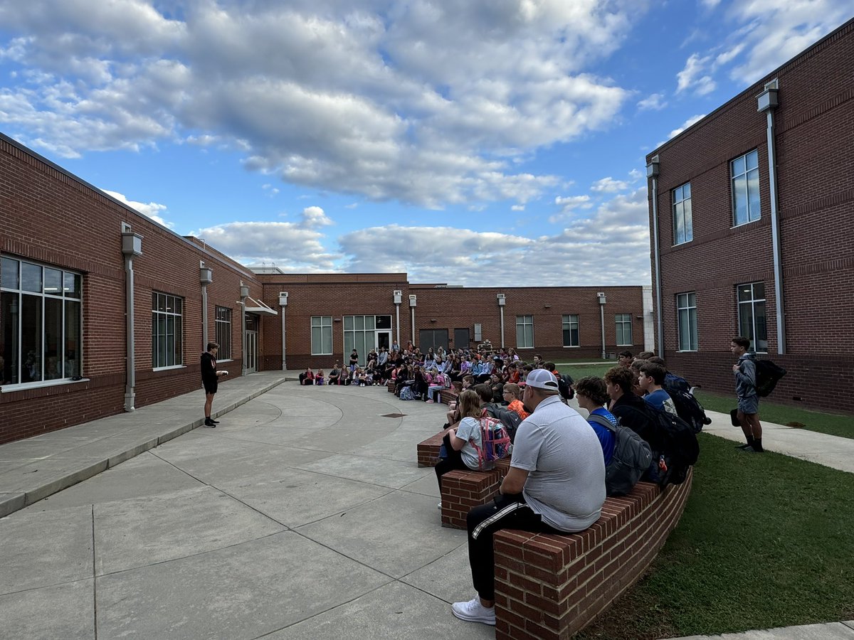So thankful for Brodie Barber sharing his testimony with our FCA Campus Huddle here <a href="/AMScubs/">Alexandria Middle</a>. Don’t be afraid to share the good news of what Christ has done in your life!