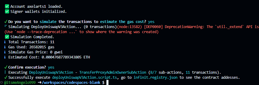 3fEyoub's tweet photo. Succesfully deployed UniswapV3 smart contract on Testnet
@Infinit_Labs https://t.co/h0rdiJwIQ2