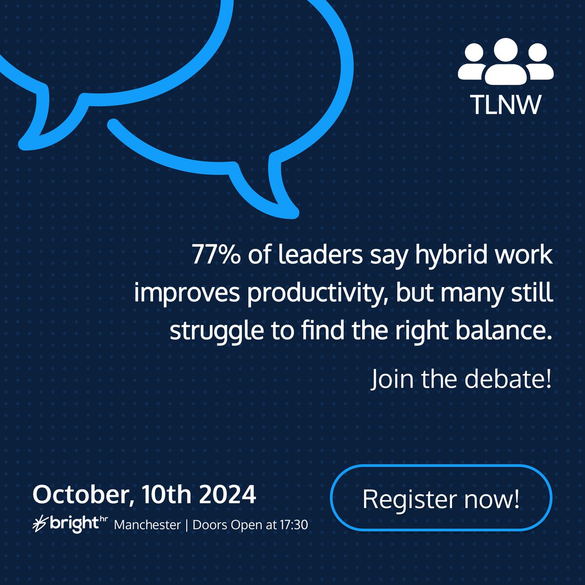 danielgpala's tweet image. 2 Days to Go!
77% of leaders say hybrid work improves productivity, but many still struggle to find the right balance
At #TLNW on Oct 10th, we’ll explore what’s really working and where the challenges lie
#HybridWork
Reference - Gartner, "The Future of Work Trends Post-COVID-19."