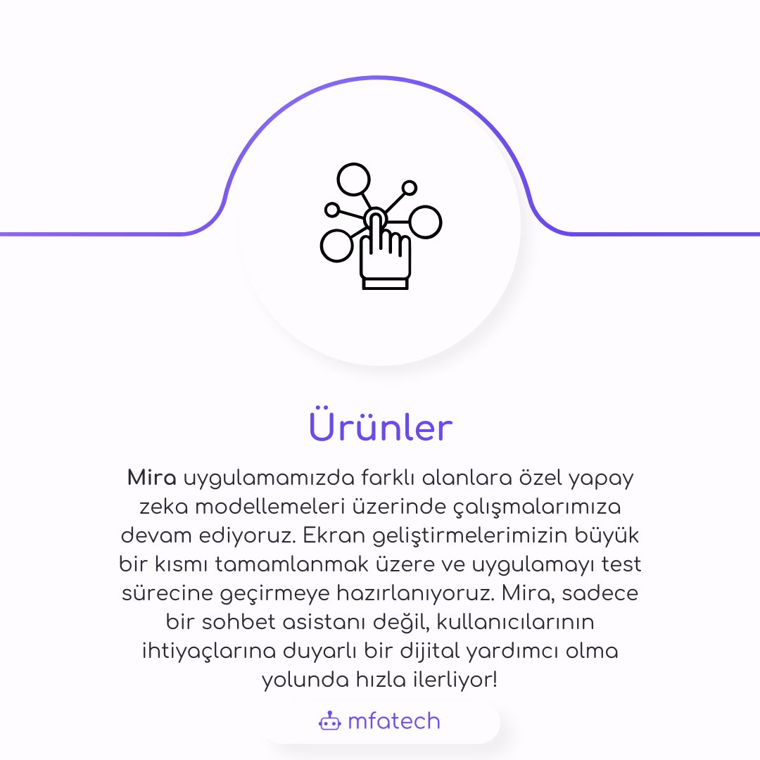 mfatechco's tweet photo. mfatech Eylül 2024 bülteni hazır! 🚀
🌟 Bu Ay Neler Yaptık? 🌟
Eylül ayında mfatech olarak uygulama geliştirmeye odaklandık ve heyecan verici projelere imza attık. Detaylar için görsellerimize göz atın!
#mfatech #news #mfanews #startup #mira #chatmira https://t.co/9fG4H2WXT2