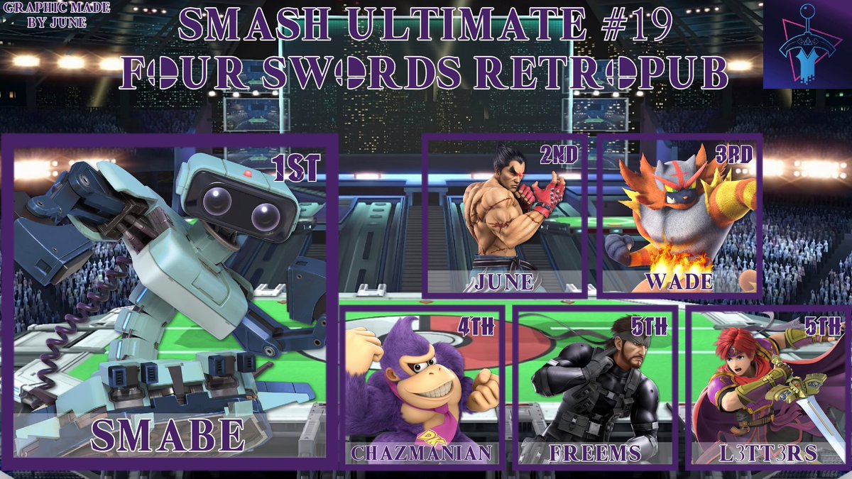 MI_UP_SSB's tweet image. Congrats to the top players of Smash @fourswordsretro 19!!

🥇@smabe_g 
🥈@EleventhOfJune 
🥉wade 

Thanks to everyone who came and we look forward to seeing y’all next time!!!