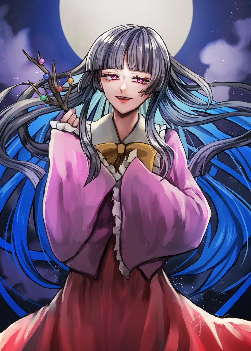 同人手描きイラスト◇東方Project◇蓬莱山輝夜◇A4◇