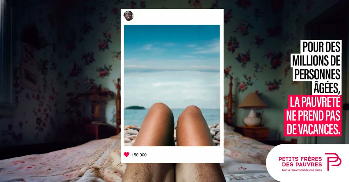 Non ce n'est pas Instagramable d'être "un vieux" en France. 2 millions de personnes âgées vivent sous le seuil de pauvreté, et autant souffrent d’isolement. Bravo et merci à @HungryParis &amp; <a href="/PFPauvres/">Petits Frères des Pauvres</a> pour cette campagne choc, smart et importante. #Solidarité #Isolement #Seniors