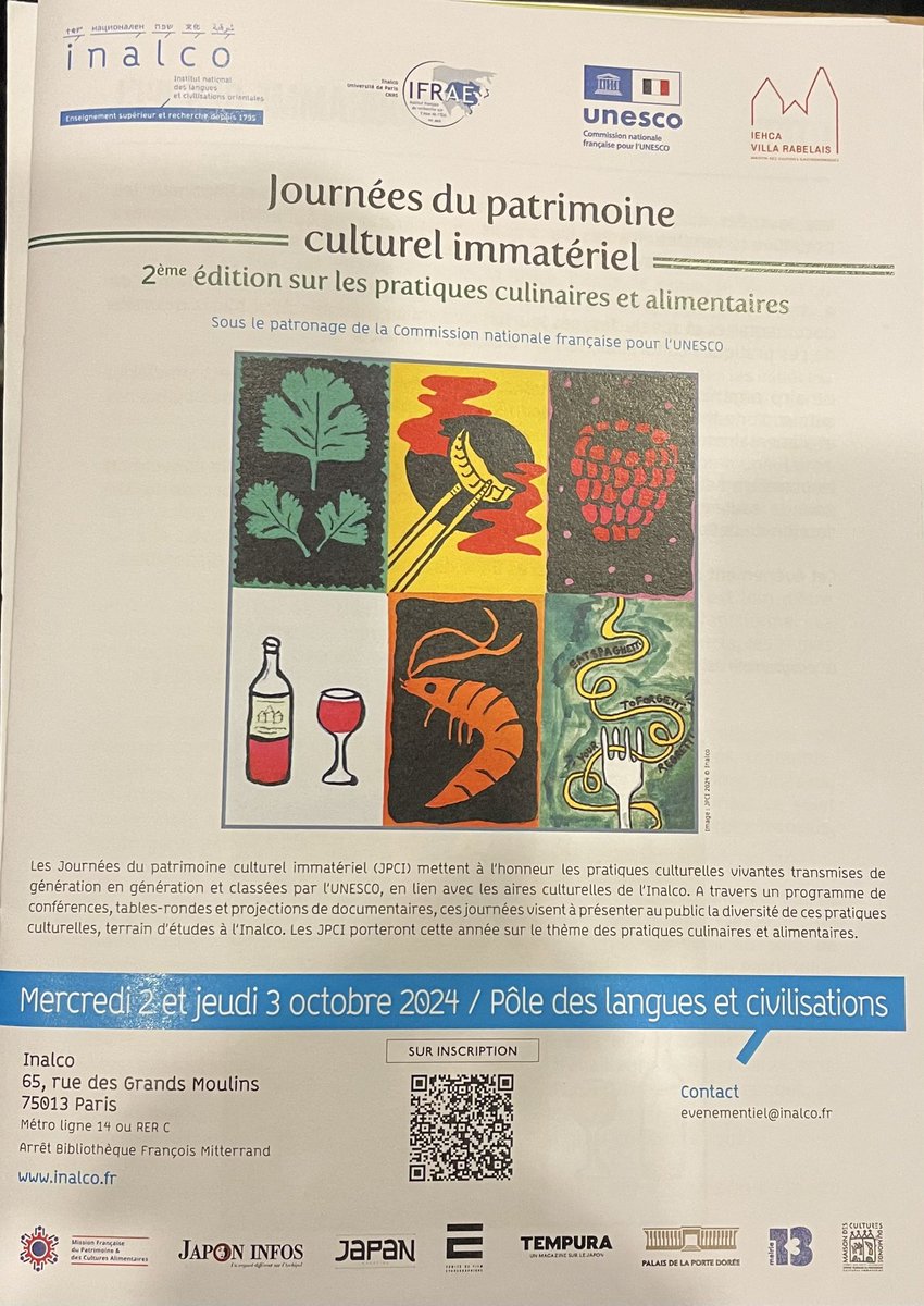 NoelleSedilot's tweet photo. Lycée L7 M. Sortie à l’INALCO de la 1G1 et la Tale LLCE pour fêter la 2 ème édition des Journées du Patrimoine Culturel Immatériel sur les pratiques culinaires et alimentaires. Thème du projet EOL et une entrée thématique à « Como agua para chocolate ». @dareic @EspAcVersailles https://t.co/nHyRQ66nuN