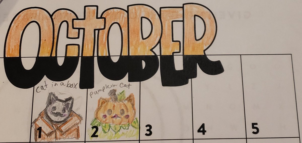 GamingWithMim's tweet image. Today&apos;s doodle is a pumpkin cat!  🎃😺
#MimArt