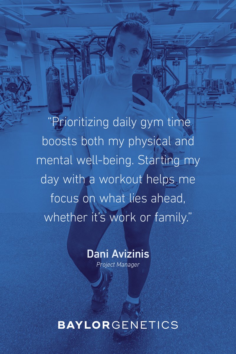 BaylorGenetics's tweet image. At Baylor Genetics, we believe that prioritizing wellness is key to thriving both at work and at home. Dani Avizinis, Project Manager, shared how she sets a positive tone each day.

What’s your go-to routine for starting your day right? ☕️☀️

#ThinkBG #EmployeeWellness