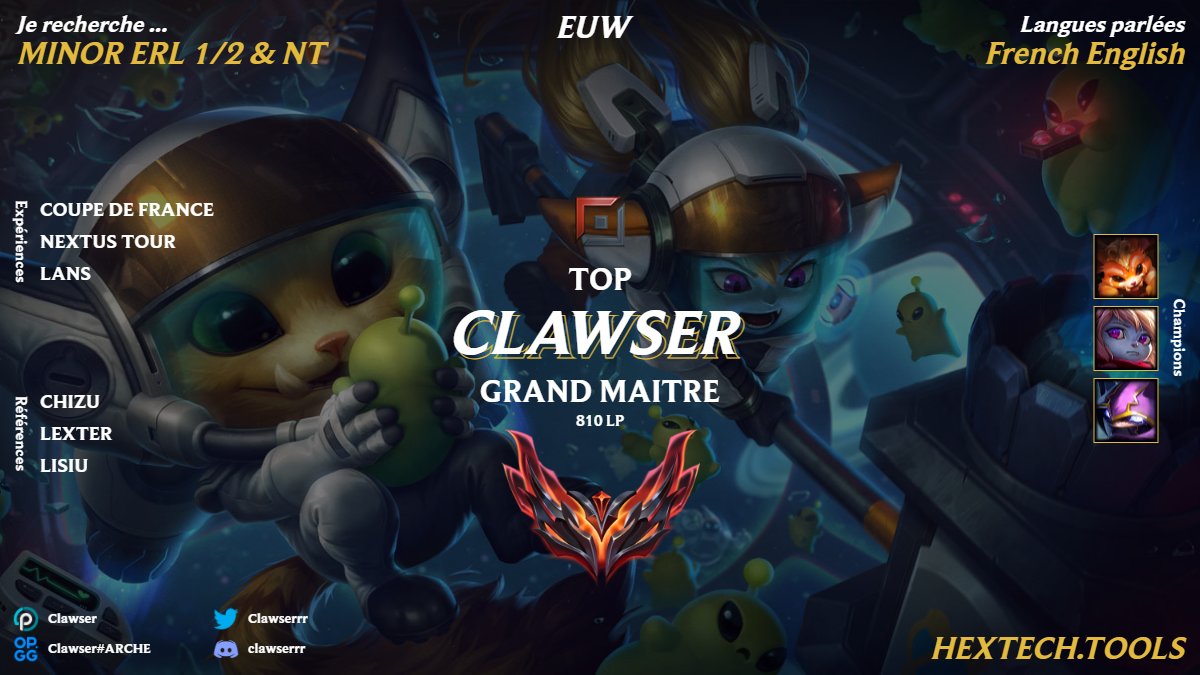 After a year with <a href="/OPCEsports/">OPC ESPORTS</a> I'm now LFT

I'm open to any offer

VOD are available in DM ( only in french )

❤️ &amp; RT appreciated