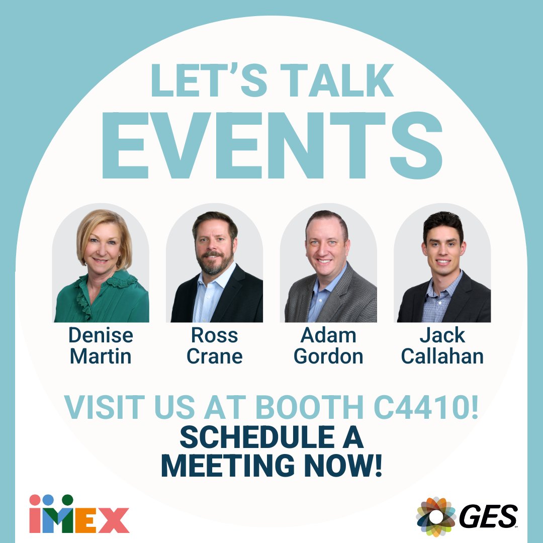 🌟 IMEX is next week! 🌟 Don’t miss out on scheduling an appointment to chat with our team at booth C4410. 📅 Click the link to schedule now!

We are super excited to be on the show floor connecting with everyone! 🤝

bit.ly/3EH0wwK