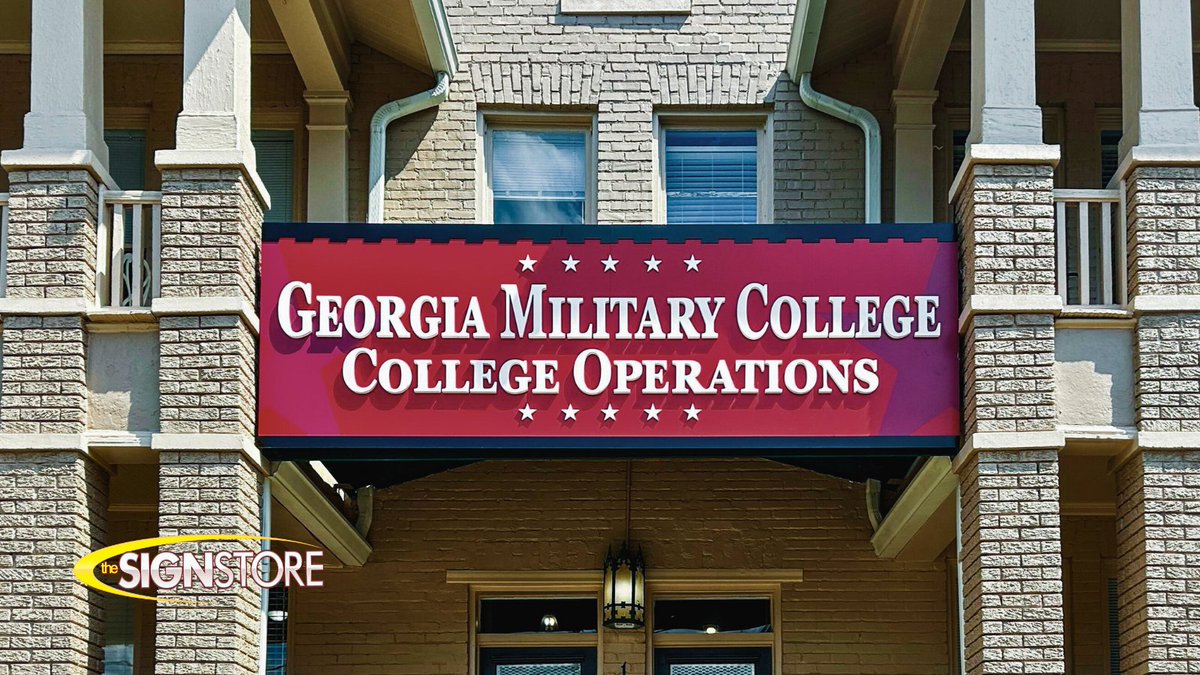 signstoremacon's tweet image. Look at this custom entrance sign for Georgia Military College! This sign makes a statement. Need custom signage for your institution? Contact us today! 1-800-316-9530 | signstoremacon.com 
#EntranceSign #GeorgiaMilitaryCollege #DimensionalSigns #CustomSignage #TheSignStore