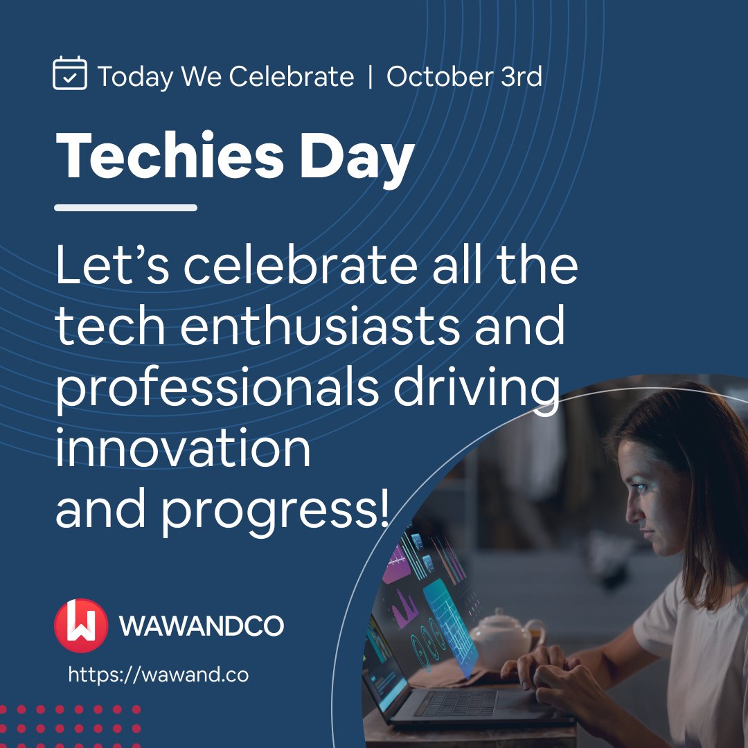 wawandco's tweet photo. Celebrating the tech pioneers driving innovation! π From developers to IT pros, your work fuels the future.
Letβs keep creating, inspiring, and pushing boundaries! ππ»
#OnADayLikeToday #TechiesDay #Wawandco #Innovation #Technology https://t.co/yIn2Kl60RO