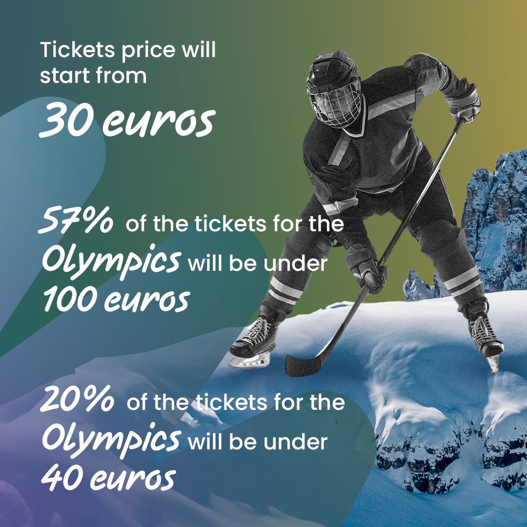 giochiolimpici's tweet photo. Tickets prices for Milano Cortina 2026 have been revealed and the ticket registration process is now open for the upcoming Olympic and Paralympic Winter Games!

#MilanoCortina2026 #Olympics #Paralympics
@iocmedia