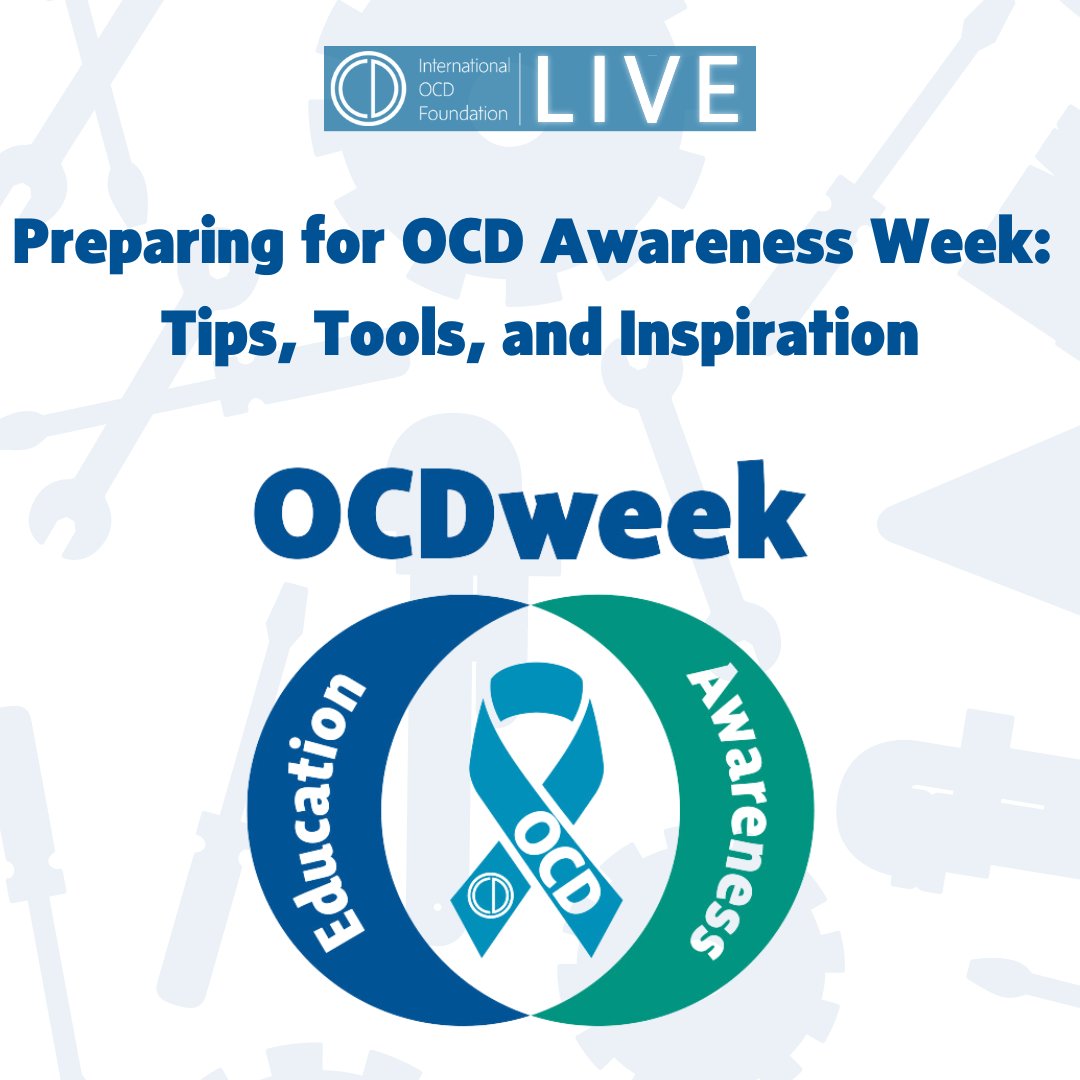 IOCDF's tweet photo. Join us TONIGHT for a special livestream gearing up for OCD Awareness Week!

The IOCDF Comms Team will be joined by IOCDF Advocates to talk about all things Awareness Week. From how to plan a successful community event to landing media coverage, this stream will cover everything you need to prepare for an amazing #OCDWeek.

See you tonight at 7 pm ET/ 4 pm PT!