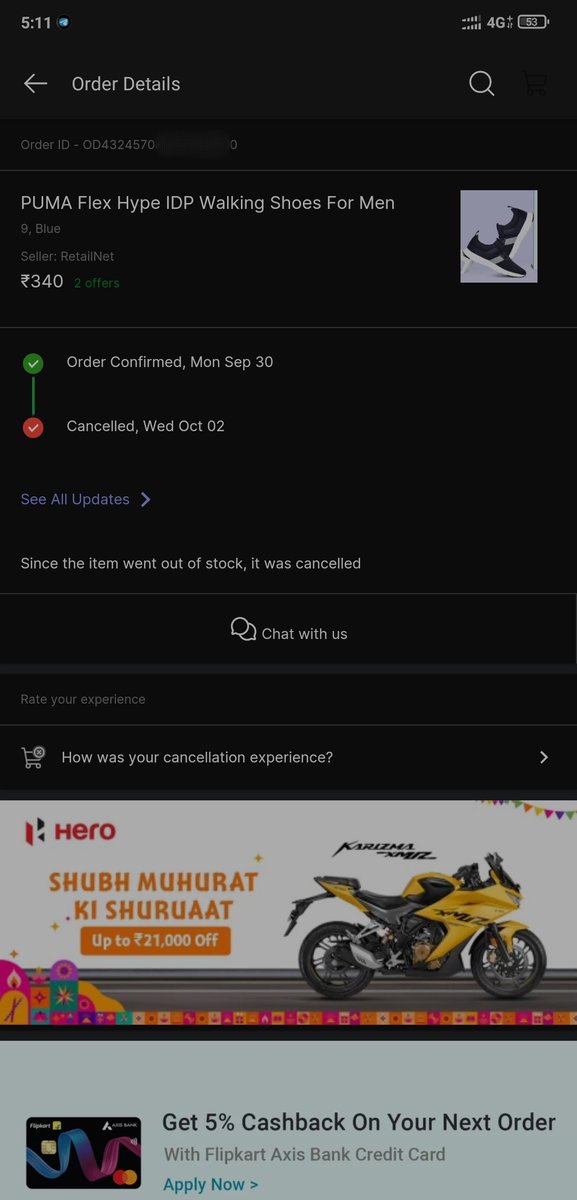 riyas_alom's tweet photo. I ordered puma shoe 30th September 
But i didn't cancel my order 
Sach a scam Flipkart 
#flipkartscam #FlipkartBigBillionDays2024 #flipkartscam
@flipkartsupport
@Flipkart https://t.co/gpP1x1Zo01