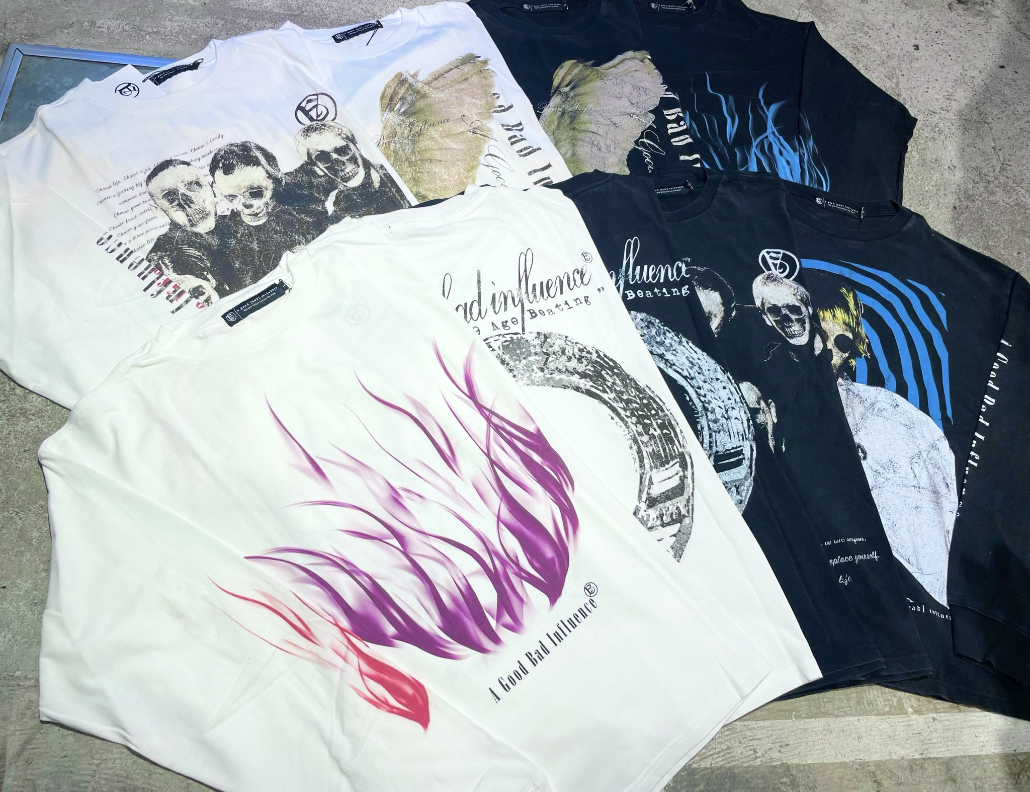 A GOOD BAD INFLUENCE アートプリント オーバーサイズニット A GOOD