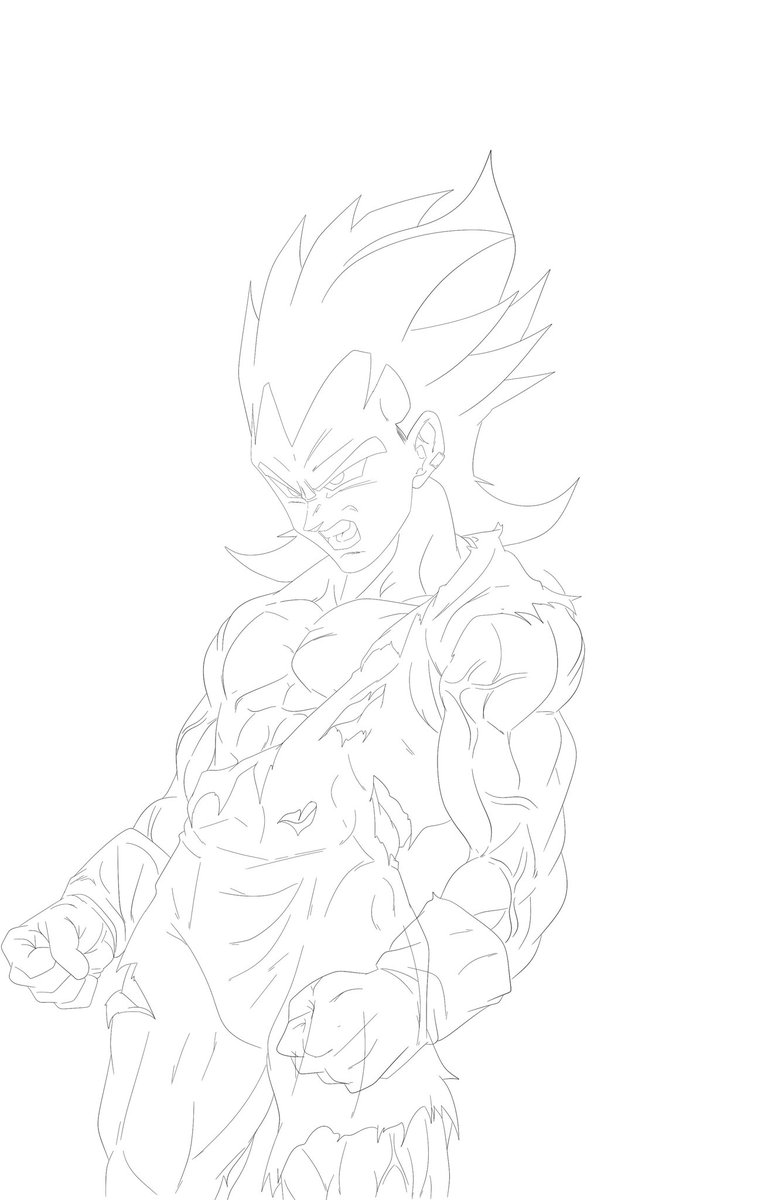 solkid30's tweet photo. My New Styled Vegeta Trying To Make A Form Above Ego That Has More To Do With Royalty Sparking Zero Has Me Very Inspired #vegeta #prince #saiyan #lineart #inspired #newform #toyotaro #reference  #DragonBall #DragonBallZ #DragonBallSparkingZero https://t.co/K7k6DUJkUK