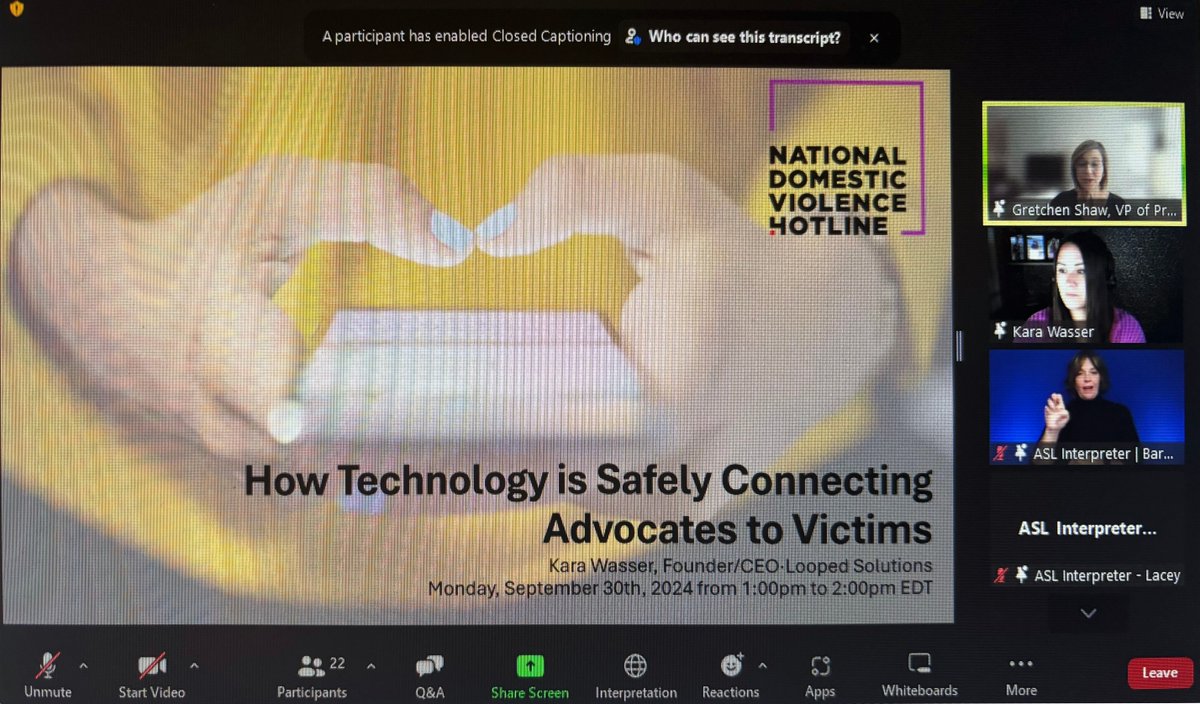 LoopedSolutions's tweet image. Presenting at a @ndvh Webinar - “How Technology is Safely Connecting Advocates to Victims”  - a deep dive into safe and effective technologies as well as critical issues like the risks of using mobile devices, device cloning, device monitoring, and impersonation.