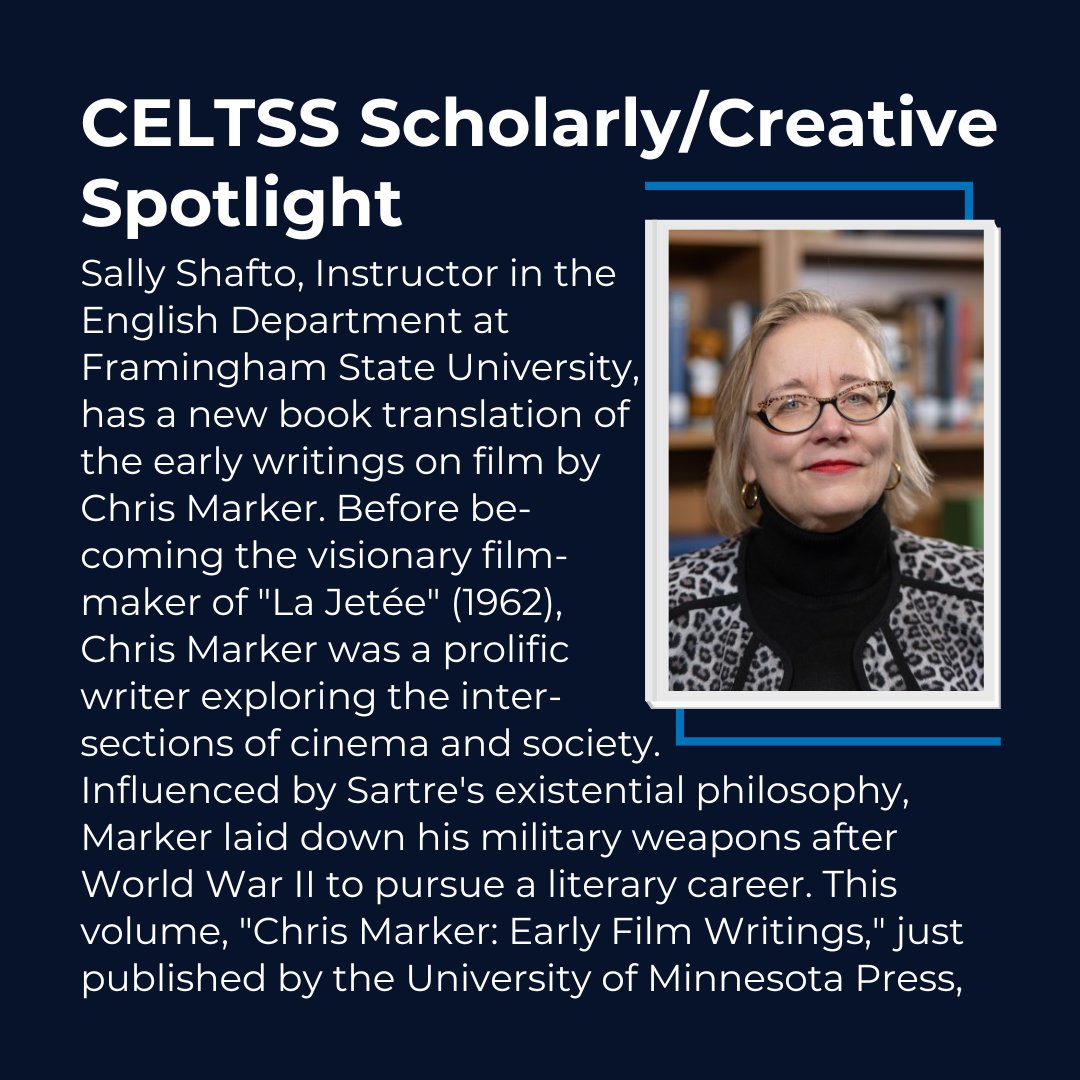 FSUCELTSS's tweet photo. Check out our latest CELTSS Scholarly/Creative Spotlight: Sally Shafto, Instructor in the English Department @FraminghamU. Click here to order the book: https://t.co/ok2ey9Mpmh https://t.co/nmYA49JGSz