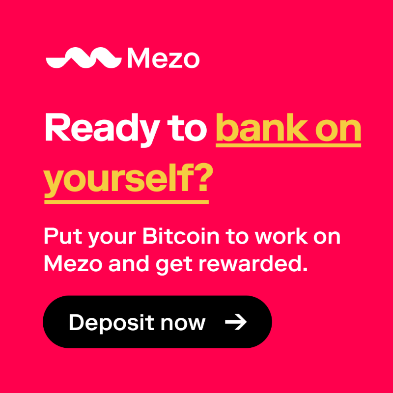 MezoNetwork's tweet photo. Put your Bitcoin to work on Mezo. 

Get rewarded for depositing BTC, tBTC, WBTC, and 10+ other assets.