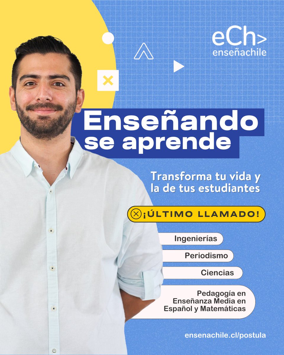 ensenachile's tweet photo. Súmate a la red de líderes que trabaja desde el terreno para cambiar el país 🎒.

Ingresa al link, revisa los requisitos y ¡postula! 🌐: https://t.co/1vTrRxEGvM

#postulaciones #postula #oportunidad #liderazgo #beca #convocatoria #proposito #enseñandoseaprende https://t.co/OwUENjLvqB