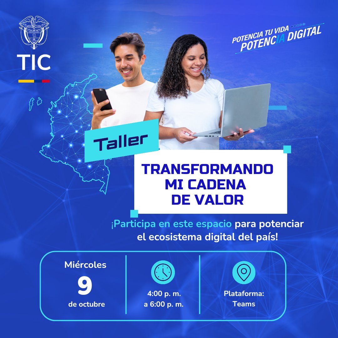 🗓️ Haz parte de la Industria 4.0.

Únete al taller 'Transformando mi cadena de valor' y conoce cómo innovar en las actividades primarias de tu empresa o negocio con:

✔️ Tecnologías habilitantes de la Revolución 4.0.

Inscríbete: bit.ly/4etB0Lz