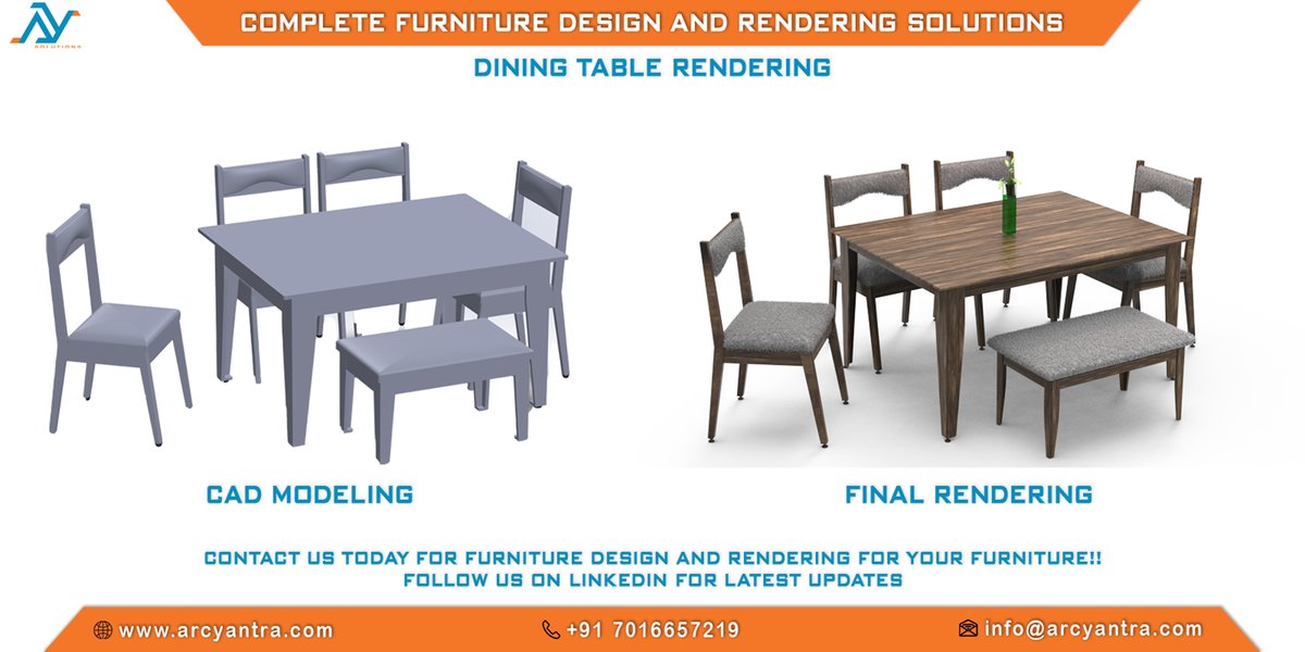 Arcyantra's tweet photo. 🛋️ Bringing furniture concepts to life! Check out our latest 3D dining table rendering. We provide everything you need before manufacturing, from detailed 2D drawings to photorealistic visuals.
🌐 https://t.co/lVFIcTEXCe
📧 info@arcyantra.com
#FurnitureDesign #Furniturerendering https://t.co/Xw55HhhDCf