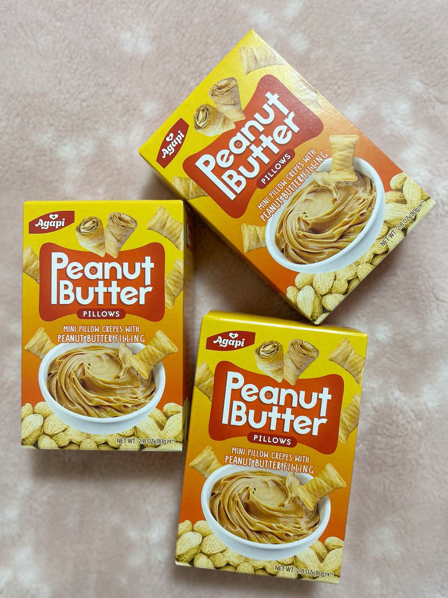 rosemaaee's tweet image. 美味しかったので沢山買ってしまいました🤣

#agapi
#peanutbutter
#peanutbutterpillows
#crepes