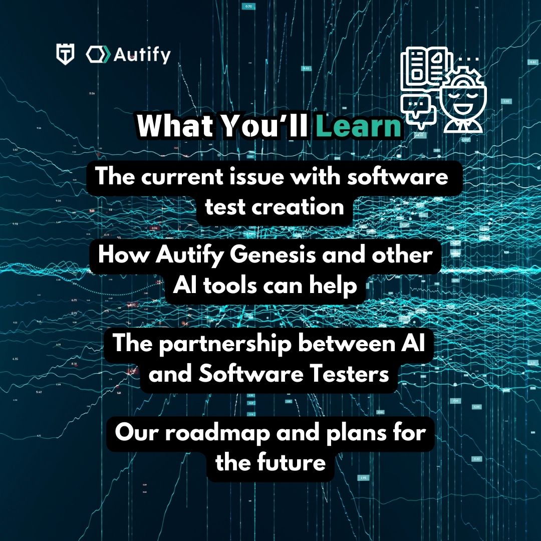 joecolantonio's tweet photo. Itβs happening today! #AutifyGenesis and #GenAI can help you build #testcases faster & more efficiently. Our webinar with @ryochikazawa starts in just a few hoursβmake sure to join us! π https://t.co/FxJxpfzage https://t.co/DmyKRuaLMw