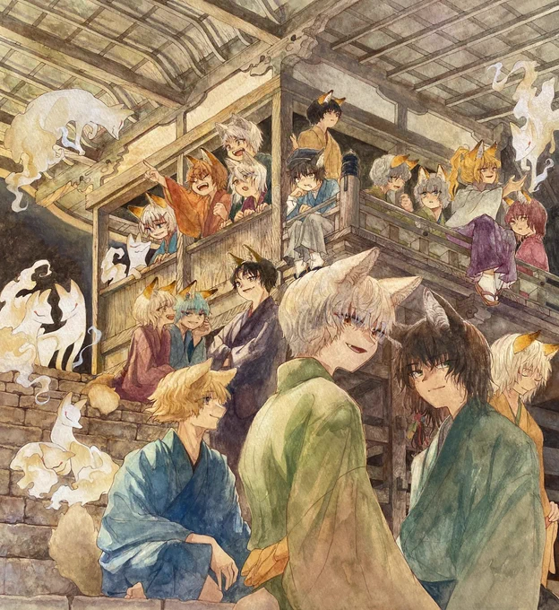 If you see this, QRT your art and tag some friends who draw! 気楽和京さんからおすすめ作家さんを紹介するバトンを頂きました!初!ウキウキ アナログで和風創作してます 狐とお花と和柄が好き! おすすめ作家さんリプに繋げます