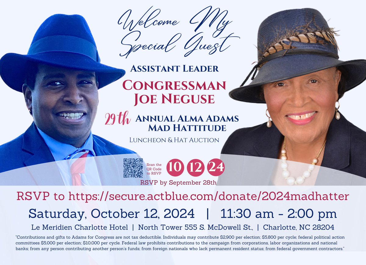 HOUSE ASSISTANT LEADER CONGRESSMAN JOE NEGUSE WILL JOIN US AT THE 29TH ANNUAL MAD HATTITUDE!!

Scan QR code for your tickets!!