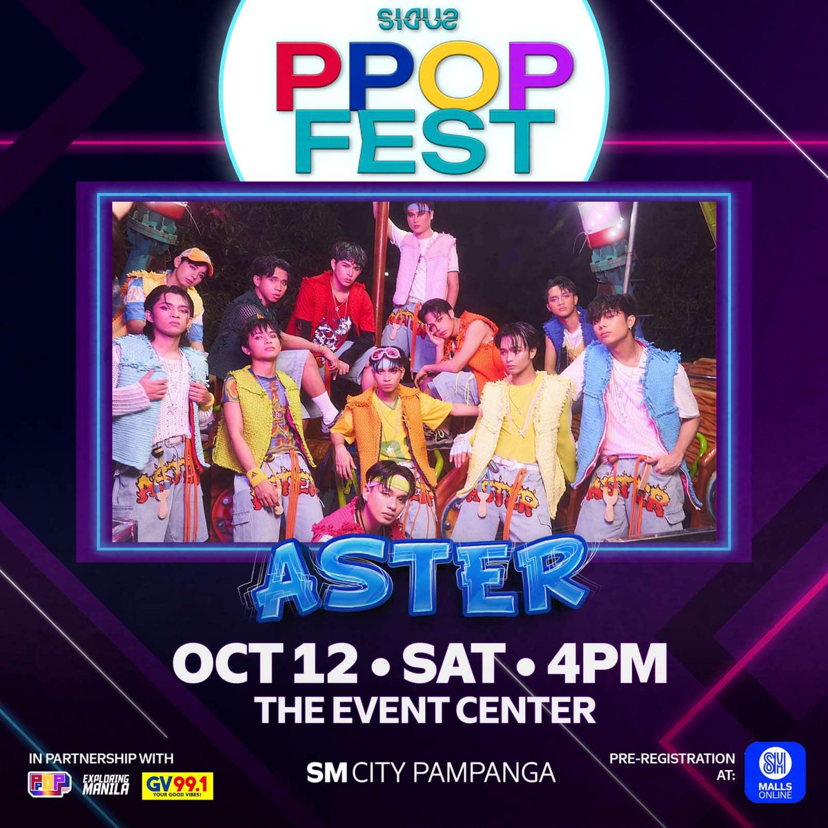 GV991's tweet photo. SURPRISE! 🤩
We’re excited to share that GV 99.1 is a proud partner for the upcoming PPOP FEST at SM City Pampanga! Don’t miss performances from @_asterofc, @GenZixOfficial, #Bituin, #DIV9, #IR1ZZ and #NZN at this exciting event by Sidus Productions.
#PPop #GV991 #YourGoodVibes https://t.co/WzzFXOtK8H