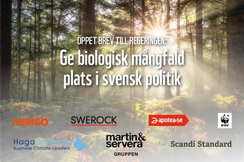 Tillsammans med representanter från näringslivet har #WWF idag skickat in ett öppet brev till <a href="/RPourmokhtari/">Romina Pourmokhtari</a>, <a href="/BuschEbba/">Ebba Busch</a> &amp; <a href="/peterkullgren/">Peter Kullgren</a> där vi ber regeringen att ge natur och #biologiskmångfald sin rättmätiga plats i politiken.