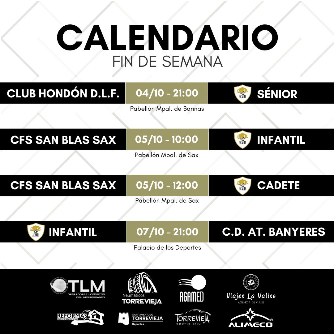 🗓️ 𝑪𝒂𝒍𝒆𝒏𝒅𝒂𝒓𝒊𝒐 #𝑨𝒄𝒂𝒄𝒊𝒂𝑪𝑭𝑺

¡Consulta los partidos de la jornada en esta publicación!

#ACACIAaMORT