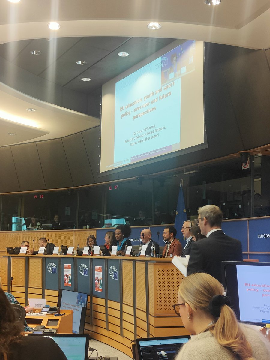 Second meeting of the 'new' CULT Committee. Excellent presentation from Dr Conor O'Carroll, Independent Consultant on Research and Higher Education Policy (Ireland) #CULT #education #european #EuropeanParliament #EuropeanYouth #Brussels