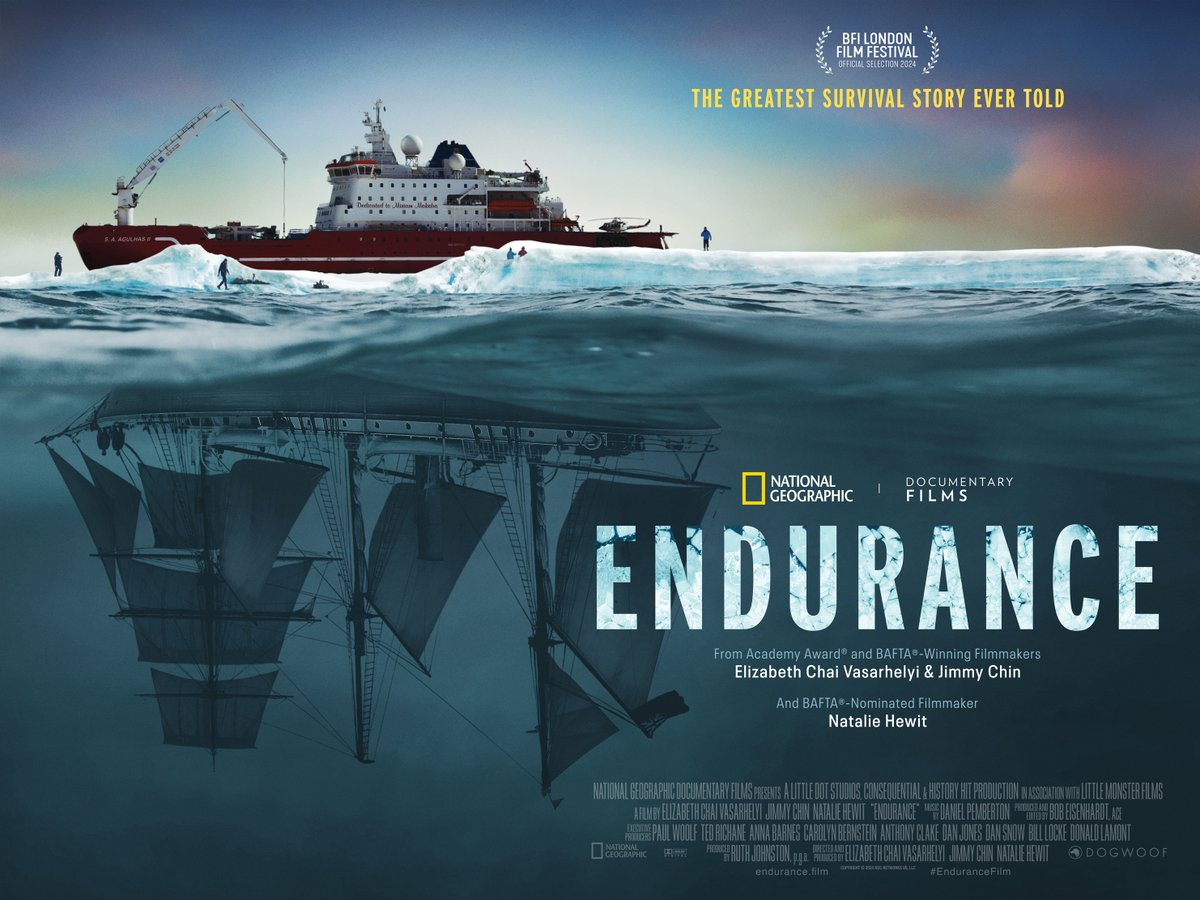 The greatest survival story ever told.

Here's an exclusive first-look at the poster for #EnduranceFilm, which tells the astounding story of polar explorer Sir Ernest Shackleton’s legendary expedition, as a team of modern-day explorers search for his sunken ship.

Book now for